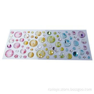 colorful PU clear Epoxy Dome Stickers , weatherproof / wate